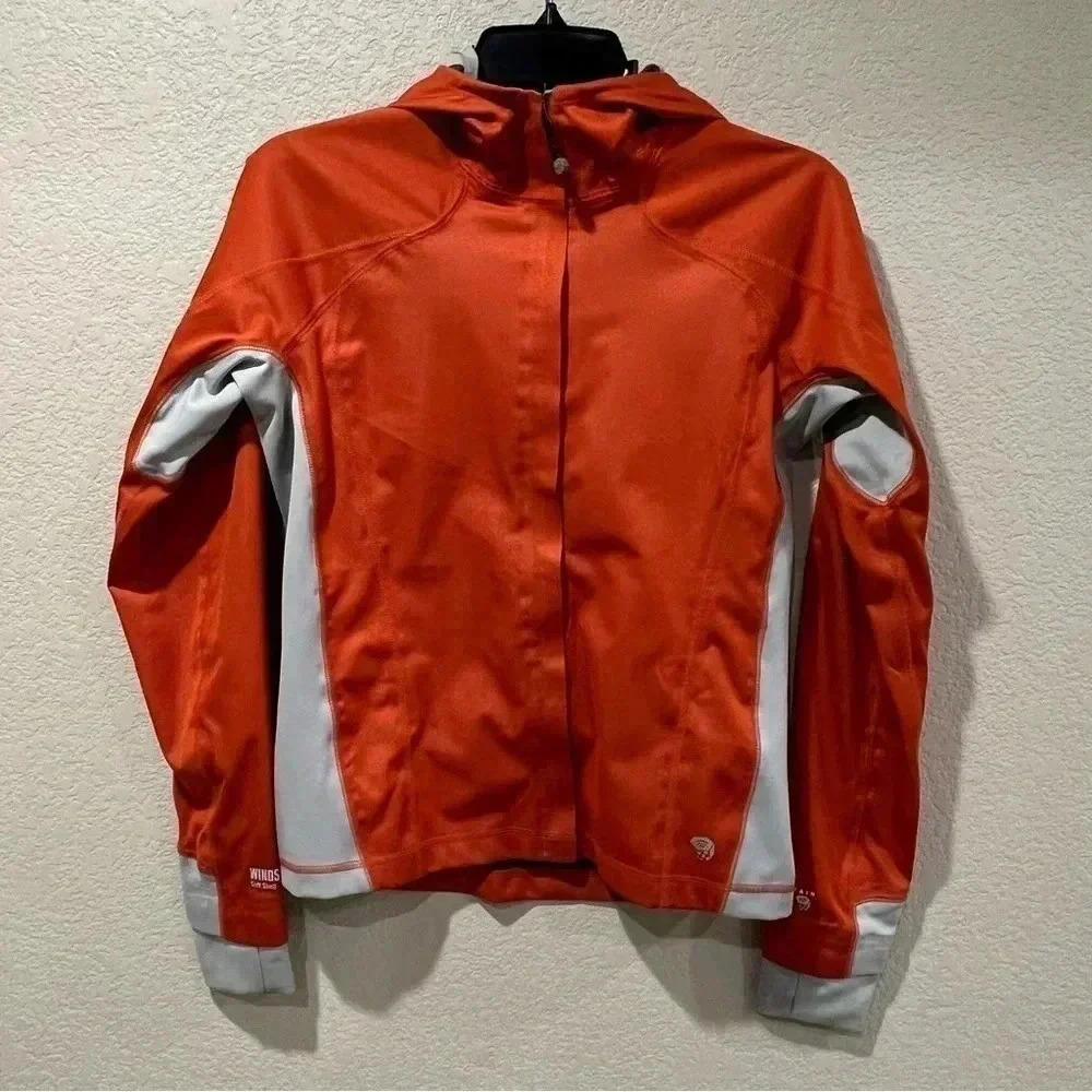 Mountain Hardwear Wind Stopper Soft Shell Jacket Coat Women Sz Sm Orange OL 2310